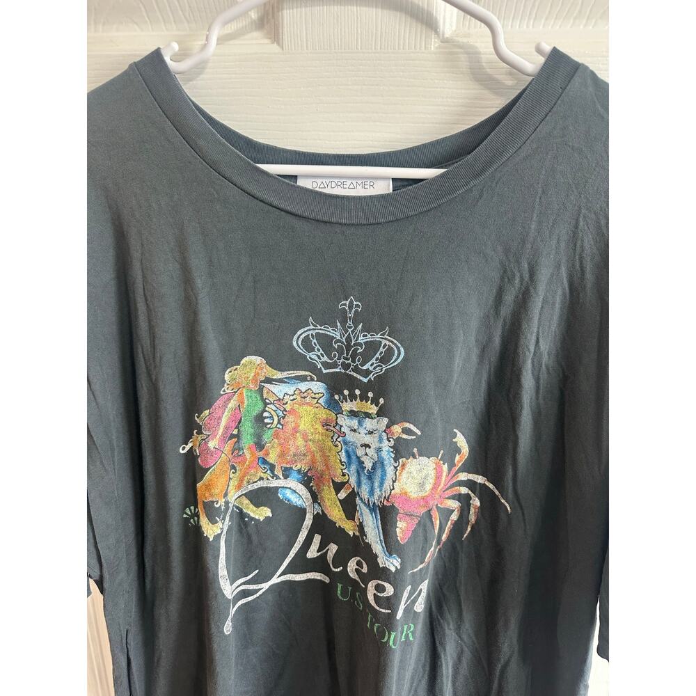 Queen U.S. Tour Daydreamer Graphic Tee - Charcoal Black Gray - Picture 5 of 6
